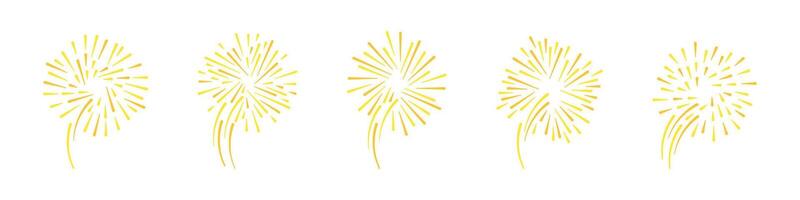 Fireworks. Pyrotechnics. Colorful pyrotechnics. Fireworks illustration. Light performance. vector