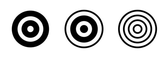 Archery target. Bullseye. Target icons. Dartboard, bullseye, aim icons. Target illustration. vector
