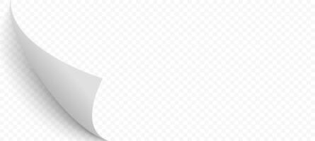Page curl realistic illustration vector