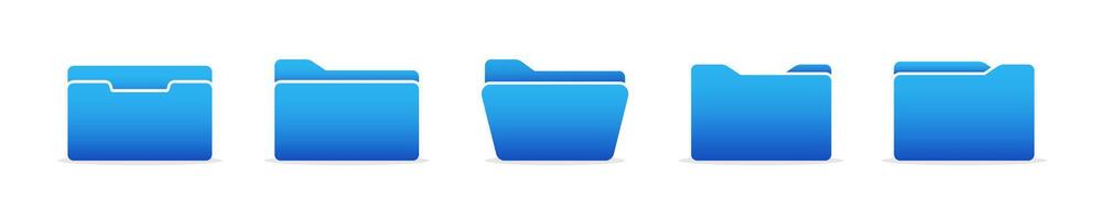 Document folder set. Organizational storage symbols vector