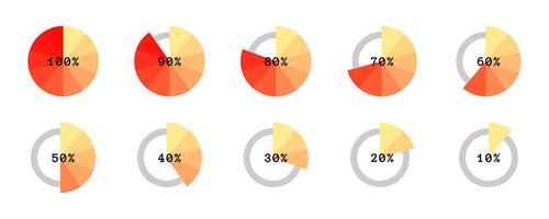 Loading bar icons. Progress indicators collection. vector