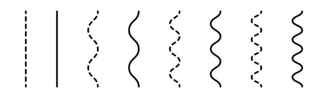 Wave line icons. Lines collection. Abstract lines.Line Waves. Curve line set vector