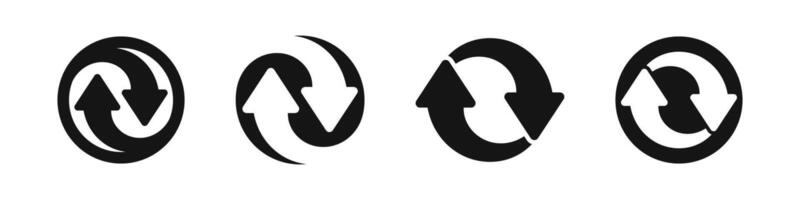 Recycle arrows green icon. Arrows forming a recycle symbol. vector