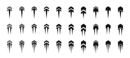 Arrow icons set. Cursor symbols. Arrow collection. Simple arrows. arrows illustration. Flat black arrows. vector