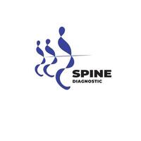 Logo Spine Diagnostic Crafting a Visual Identity for Spine Clinics and Diagnostic Services vector