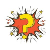 pop art question mark retro design vector