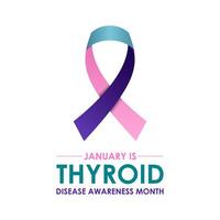 graphic of Thyroid awareness month is every year in January. Design for Banner, cards, prints, social media, poster, flyer and background design template. illustration. vector