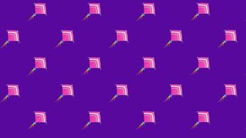 Purple Loop Animated Background with Kites video