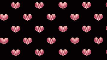 Valentines Day Animated Loop Background with Hearts video