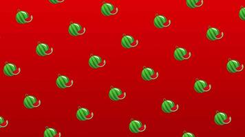 Tet Red Animated Loop Background with Watermelon video
