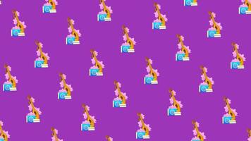 Vasant Panchami Animated Loop Background with Veena video