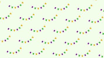 Mardi Gras Animated Loop Background with Garlands video