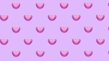 Valentines Day Animated Loop Background with Hearts video
