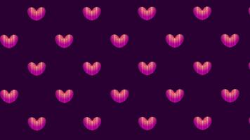 Valentines Day Animated Loop Background with Hearts video
