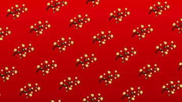 Vietnamese New Year Animated Loop Background with Branches video