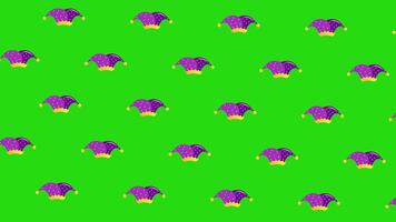 Mardi Gras Animated Loop Background with Fool Hat video