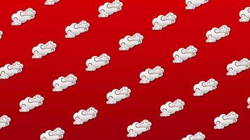 Tet Animated Loop Background with Clouds video