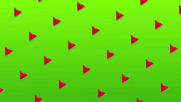 Tet Animated Loop Green Background with Watermelon video