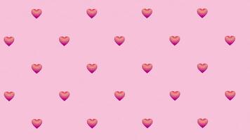 Valentines Day Animated Loop Background with Hearts video