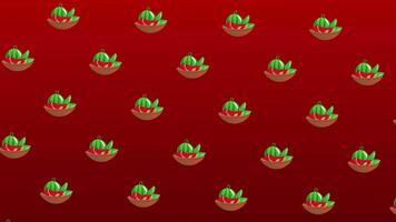 Tet Animated Loop Background with Watermelon video