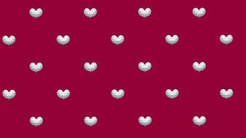 Valentines Day Animated Loop Background with Hearts video