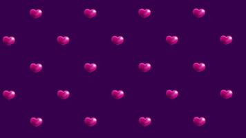 Valentines Day Animated Loop Background with Hearts video