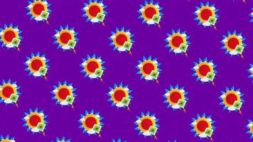 Loop Animated Background with Kites and Clouds video