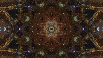 A kaleidoscope of lights and patterns in the night sky video
