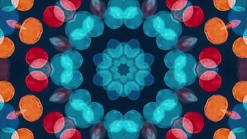 A colorful pattern of circles on a dark background video