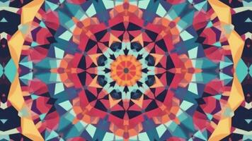 A colorful abstract pattern with geometric shapes video