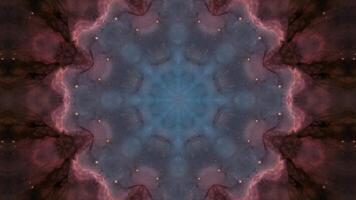 A blue and pink nebula with stars in the center video