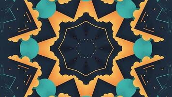 Abstract geometric pattern with a blue and yellow background video