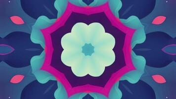 A colorful abstract design with a flower in the center video