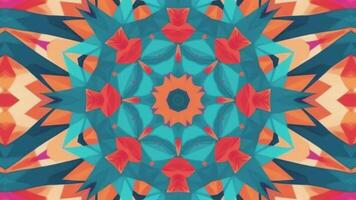 A colorful abstract pattern with a large star in the center video