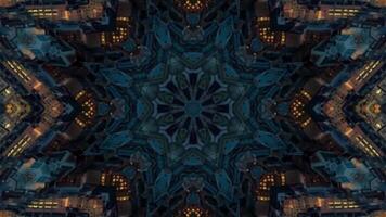 A blue and black abstract pattern video