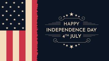 4th of July Independence Day Festive Design with Stars and Stripes vector