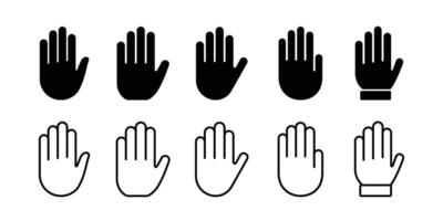 Hand icon set. Hand sign and symbol. Hand gesture Hand icon for web and mobile apps. vector