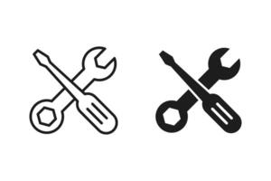 Setting icon. Repair icon. Tools icon for web, computer, and mobile app vector