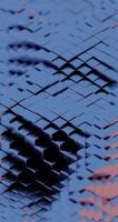 Abstract 3D Render of and Purple Cubes - Geometric Pattern with Hexagonal Highlights video