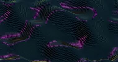 Abstract 3D of Glowing Waves with Neon Highlights - Futuristic Geometric Design video