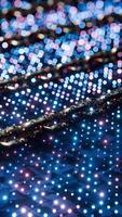 Futuristic Blockchain Concept with Glowing Blue Bokeh and Chain Links video