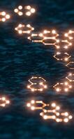 Futuristic Hexagonal Network with Glowing Nodes and Digital Background video