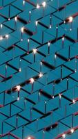 Abstract Metallic Geometric Pattern with Reflective Triangles and Red Highlights video