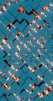 Abstract Geometric Pattern with Blue Cubes and Red Highlights video