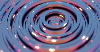 Abstract Concentric Circular Pattern with Reflective Metallic Surface video