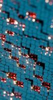 Futuristic 3D of Glowing Hexagonal Pattern - Neon Blue and Red Geometric Design video