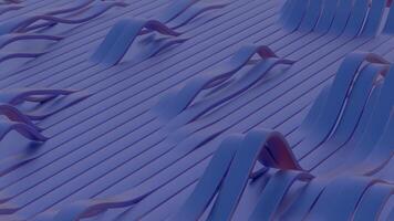 Abstract Wavy Pattern with Smooth Blue Strips on Textured Surface video