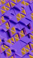 Abstract Geometric Pattern with Purple and Yellow Triangular and Cubic Shapes video