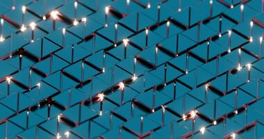 Abstract Metallic Geometric Pattern with Reflective Triangles and Red Highlights video
