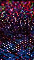 Vibrant Multicolored Bokeh Lights with Abstract Pattern on Dark Background video
